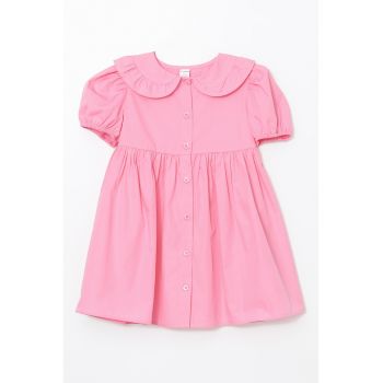 Rochie cu croiala in A si maneci bufante