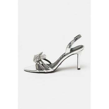 Sandale slingback cu strasuri