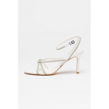 Sandale stiletto cu strasuri