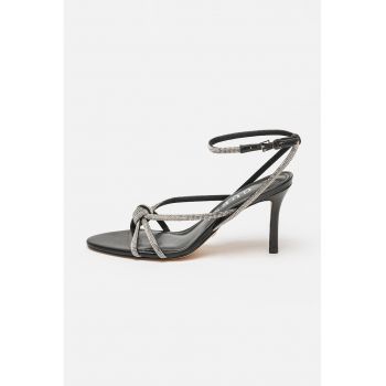 Sandale stiletto cu strasuri