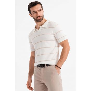 Tricou polo cu dungi