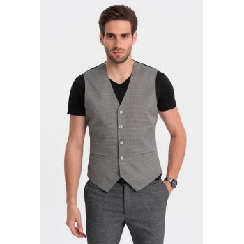 Vesta slim fit cu nasturi