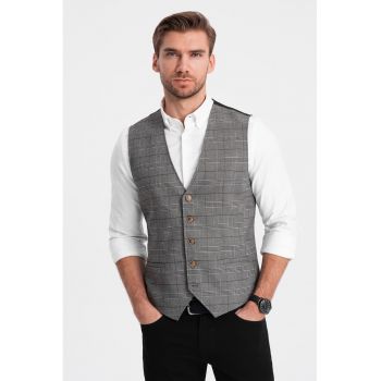 Vesta slim fit cu nasturi