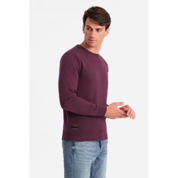 Bluza de trening din bumbac cu model uni