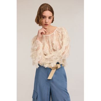 Bluza transparenta de dantela