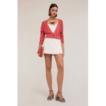 Cardigan transparent cu maneci 3/4
