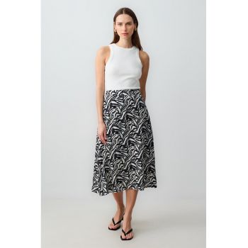 Fusta midi cu model