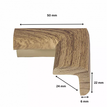 Protectie colturi Car Boy Safety din spuma culoarea lemnului inchis 24x50x22x6 mm