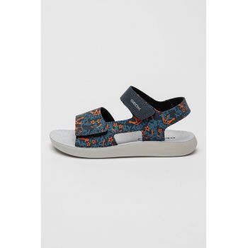 Sandale de piele ecologica cu velcro