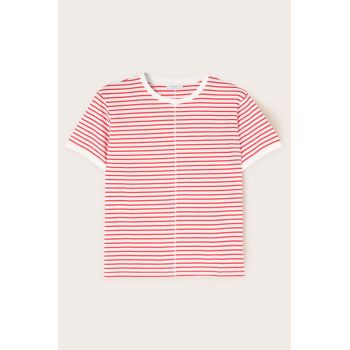Tricou de bumbac cu model in dungi
