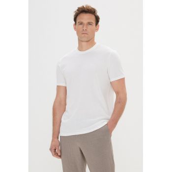 Tricou texurat din bumbac
