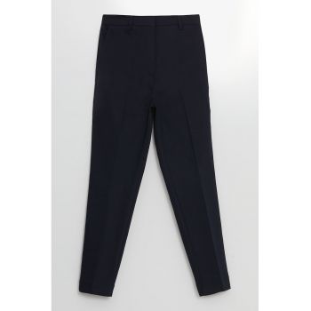 Pantaloni slim fit cu talie inalta