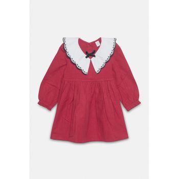 Rochie de bumbac cu guler Peter Pan