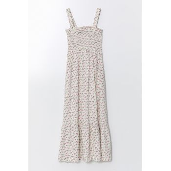 Rochie lunga cu model floral