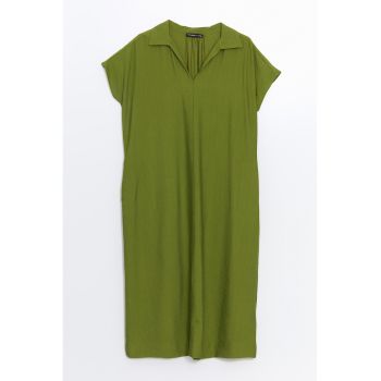 Rochie midi cu decolteu in V