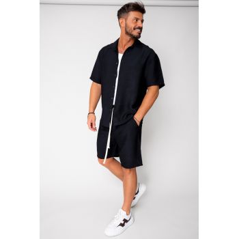 Set camasa si pantalon scurt Black I 17142