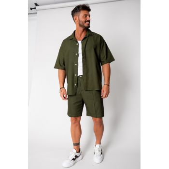 Set camasa si pantalon scurt Kaki 17152