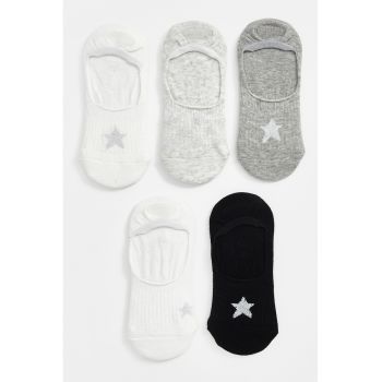 Set de sosete scurte cu imprimeu - 5 Perechi