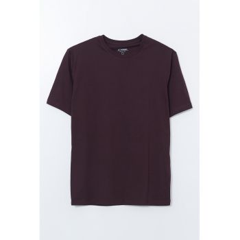Tricou de bumbac cu decolteu rotund