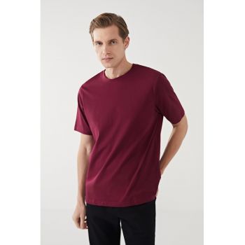 Tricou de bumbac cu decolteu rotund