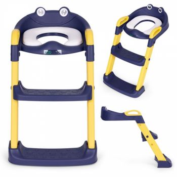 Reductor toaleta cu scara pentru copii Ecotoys PP8001 Albastru