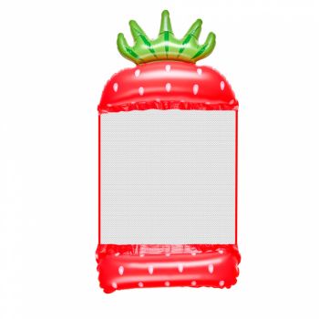 Saltea gonflabila tip hamac, pentru plaja si piscina, dimensiune 150 x 70 cm, model Capsunica