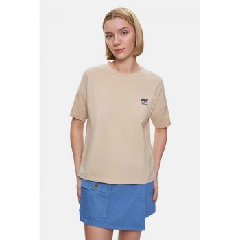 Tricou cu decolteu la baza gatului si logo discret Kenzie