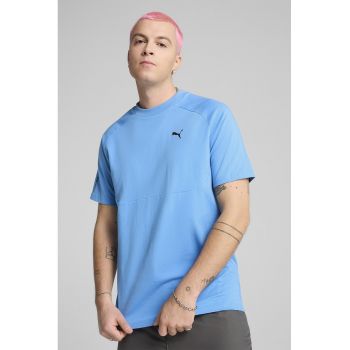 Tricou regular fit din bumbac cu decolteu la baza gatului