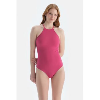 Costum de baie intreg cu bretele impletite