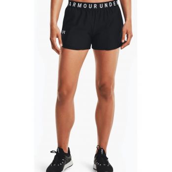 Pantaloni scurti de antrenament pentru femei -  Play Up 3.0 - poliester/elastan - negru -