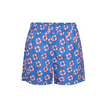 Pantaloni scurti de baie cu model si talie elastica