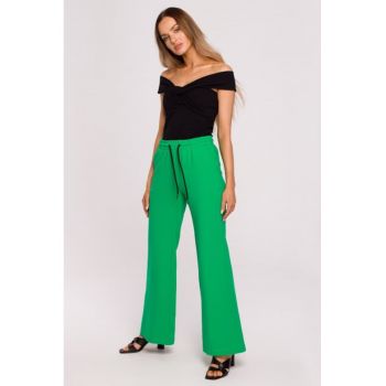 Pantaloni tricotati cu picioare largi -