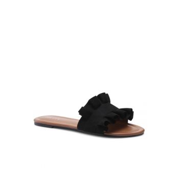 Papuci dama -  302152049 - Negru - Textil -