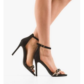 Sandale cu toc Flynn Negre de firma originale