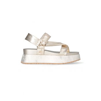 Sandale din piele ecologica cu velcro