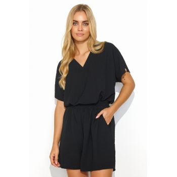 Set de bluza si pantaloni scurti - Negru