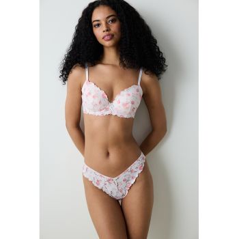 Sutien cu model floral si burete