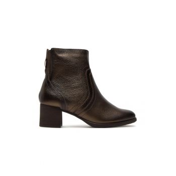 Botine 8-85309-43 Maro -  Piele lacuita