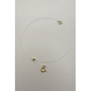 Colier cu pandantiv din argint placat cu aur de 14K