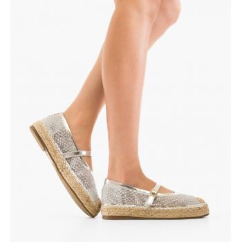 Espadrile dama Vera Argintii