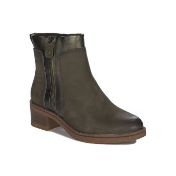 Ghete dama  piele naturala - verde - stil elegant - confortabile