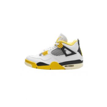 Nike Air  4 Vivid Sulfur - alb cu detalii galbene si negre -