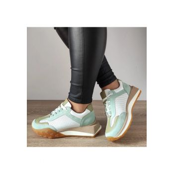 Pantofi Casual Dama  70832 G1477-01 Albi + Vernil - 40 - Alb + Vernil