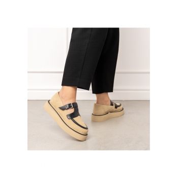 Pantofi - Celine - Piele intoarsa Bej si