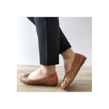 Pantofi Perforati Dama  103 Camel - 37 - Camel