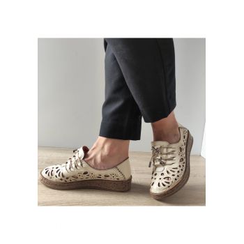 Pantofi Perforati Dama  7154-1 - Bej -