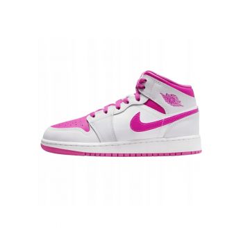 Pantofi sport  Air Jordan 1 Mid - roz - piele naturala