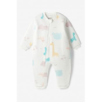 Pijama din bumbac cu model