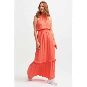 Rochie lunga cu decolteu halter