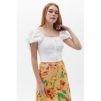 Top crop cu decolteu patrat